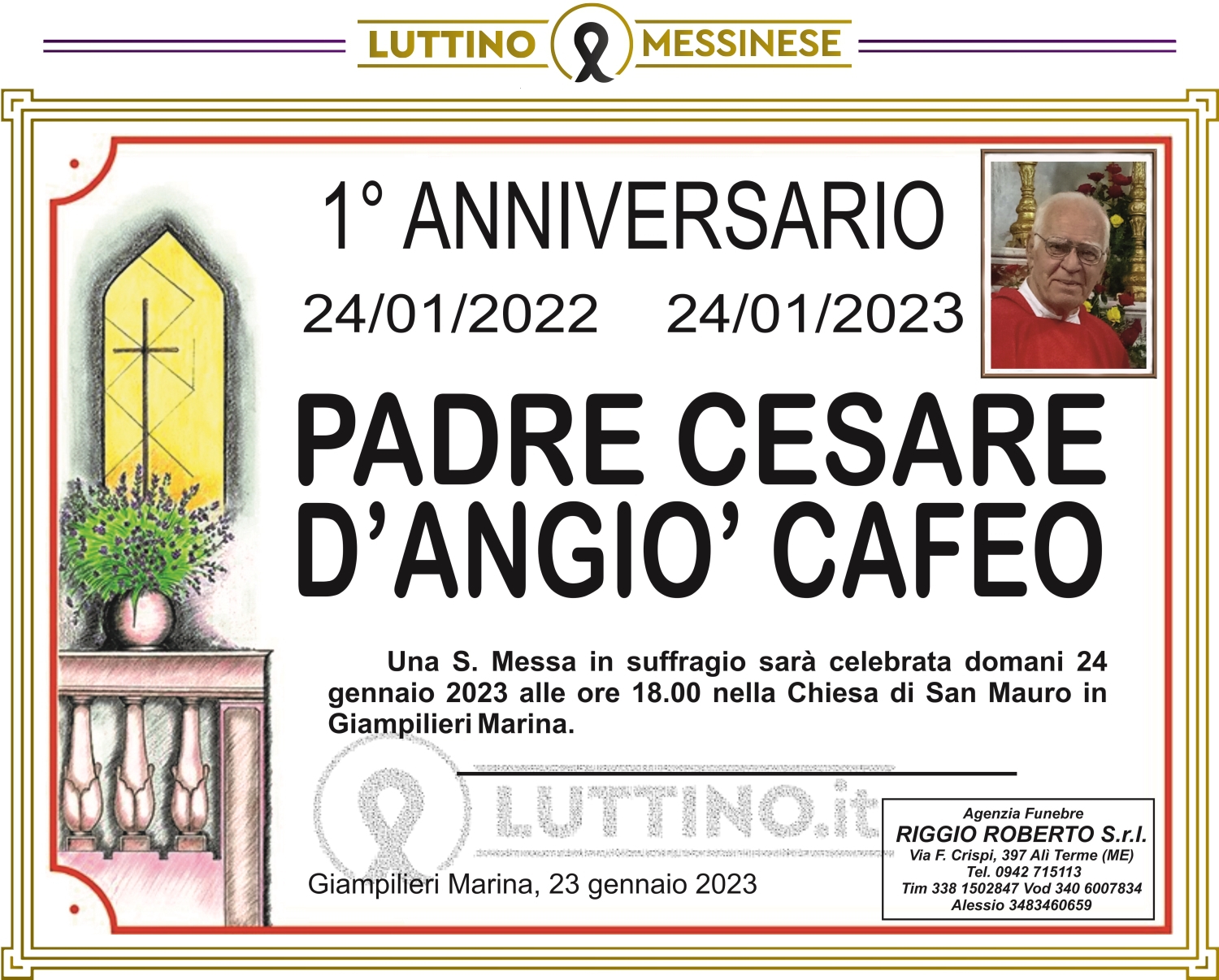 Padre Cesare D'Angiò Cafeo